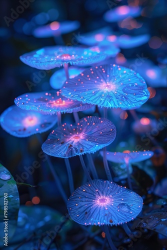 Illuminate your space with the mesmerizing radiance of bioluminescent flora