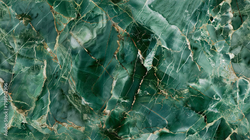 Seamless tileable green marble background texture wallpaper. Generative AI