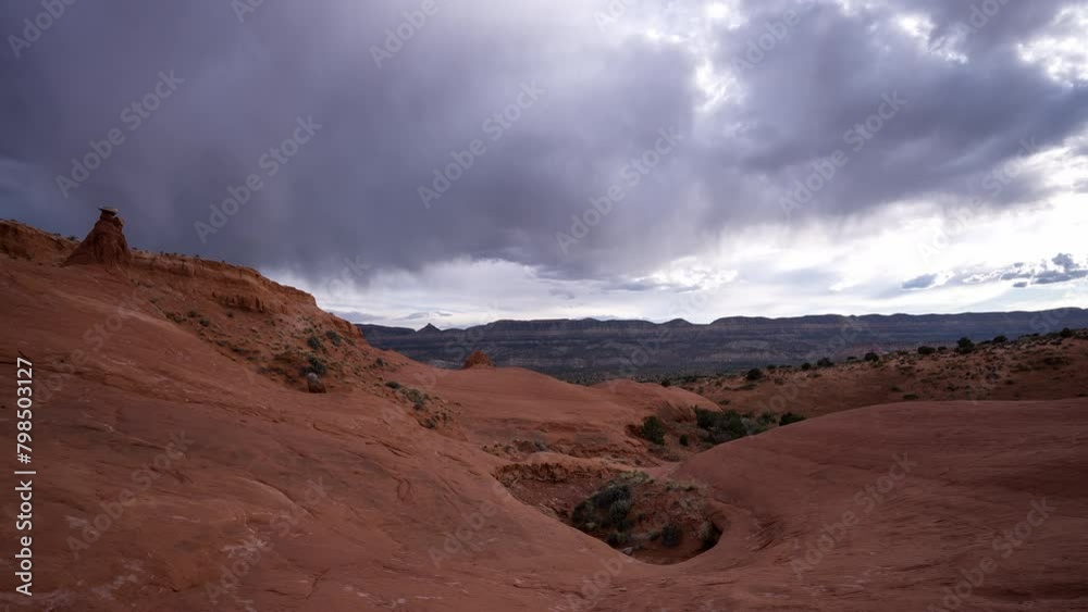 Timelapse of storm clouds moving over the Escalante desert in Utah. Timelapse of storm clouds moving over the Escalante desert in Utah.