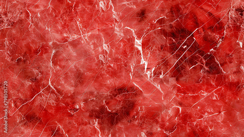 Seamless tileable red marble background texture wallpaper. Generative AI