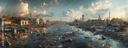 Stunning 3D Disaster Aftermath Visualization with Midjourney's Advanced Rendering Tools - photo