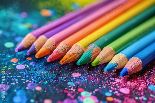 Colorful crayons and pencils, Creativity and artistic expression