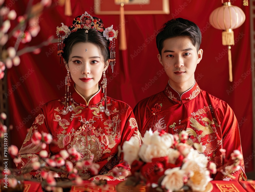 Chinese style wedding photos