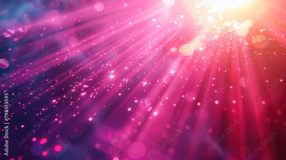 Pink light reflecting against a sunburst backdrop Pink light reflecting against a sunburst backdrop