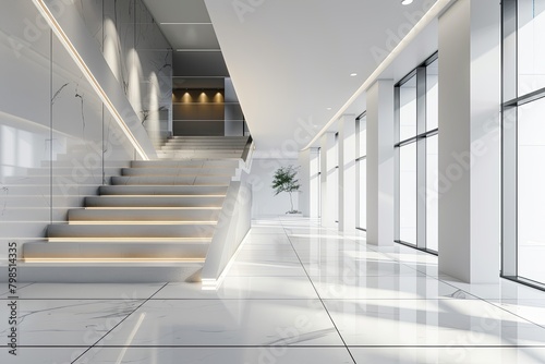 Space & Light Elegance: Abstract Minimalist Design in Modern Business Interiors © Michael