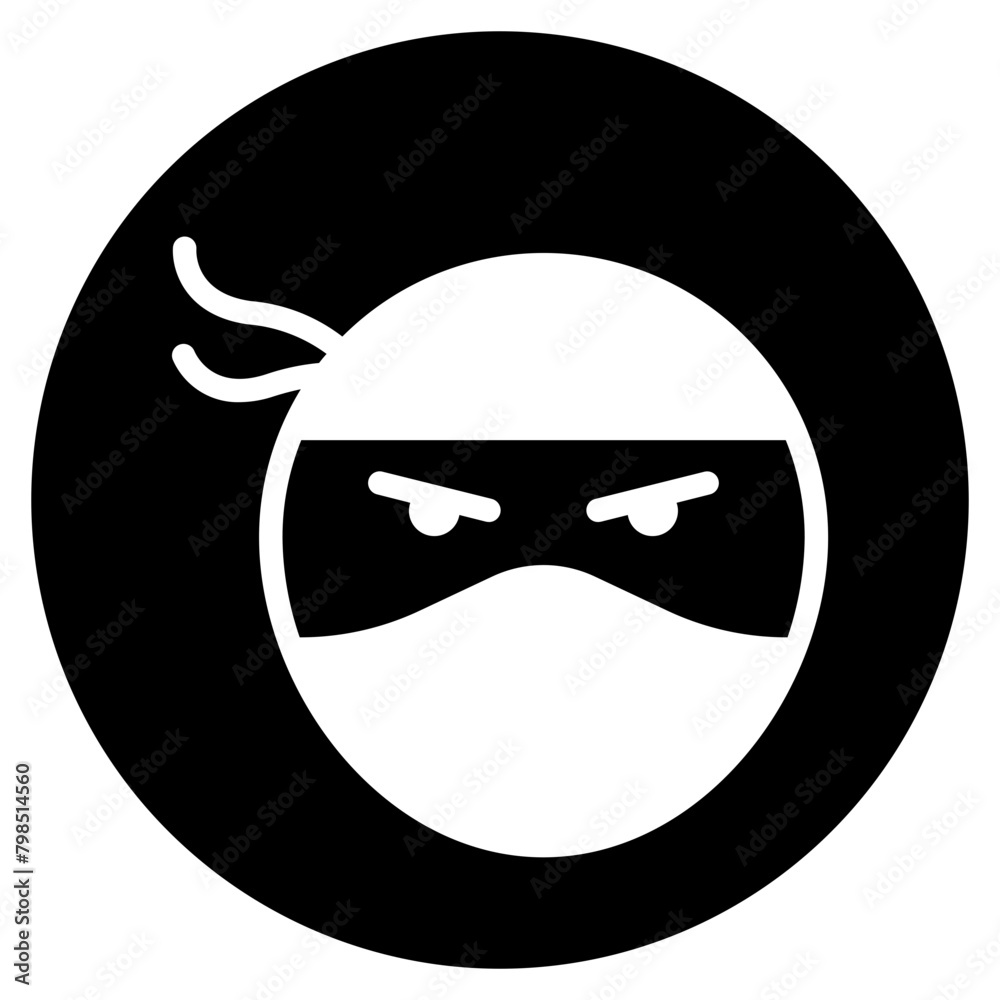 ninja glyph icon
