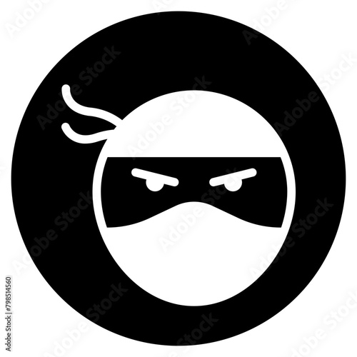 ninja glyph icon