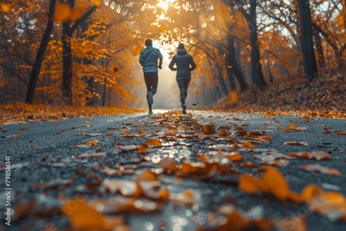 Autumn Jogging in the Park