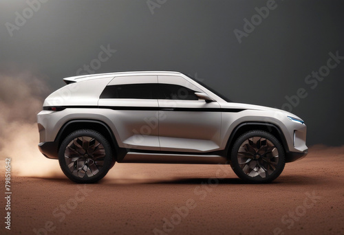 model clay electric car rendering concept suv 3d image offroad auto automobile automotive vehicle transport transportation ecology autonomous innovation technology
