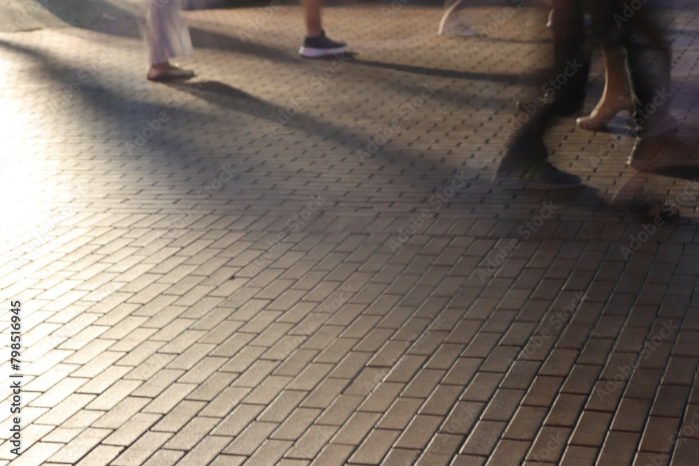Fototapeta premium Pasos de personas, caminar