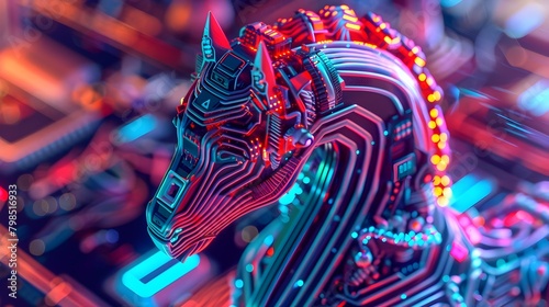 Futuristic Desktop PC Camouflages a Trojan Horse GPU in Intricate Zentangle Circuit Board Design