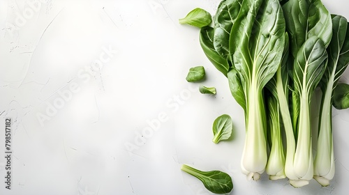Bok choy on a white background ai generated  photo