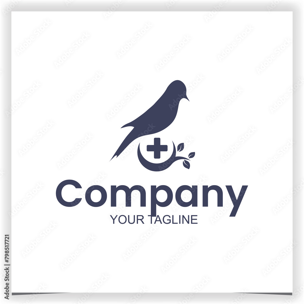Vector bird nest logo design template Vector bird nest logo design template