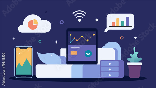 An appconnected device that monitors and analyzes sleep patterns to provide personalized recommendations for creating an ideal sleep environment..