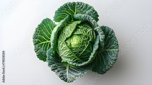 Cabbage on a white background ai generated  photo