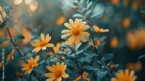 Blooming Yellow Daisy Flowers in Spring Among Nature s Floral Backdrop © 2rogan