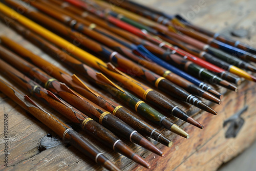 A set of youth arrows  designed for smaller hands and lighter draw weights.