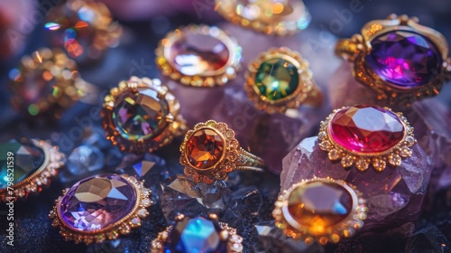 Assortment of Sparkling Gemstone Jewelry Pieces 