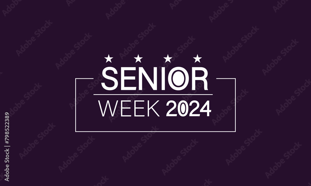 Stylish and Sophisticated Senior Week 2024 Text Art