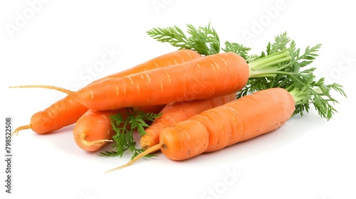 Carrot on a white background  ai generated 