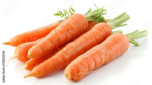 Carrot on a white background  ai generated 