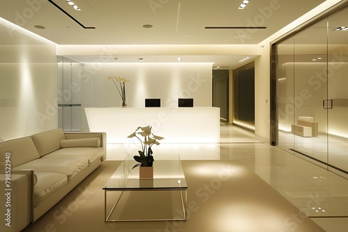Elegant Minimalist Office Design  Creating Serene and Productive Spaces