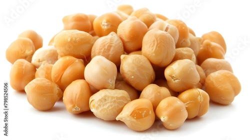 Chickpeas on a white background ai generated 