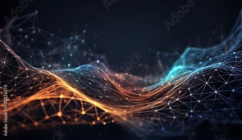  Modern digital abstract 3D background. .Can be used in the description of network abilities, technological processes, digital storages, science, education, etc. Copy space. 