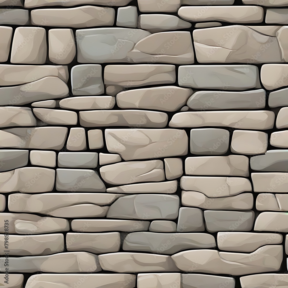 Fototapeta premium Seamless Faux Stone Wall Pattern Modern Mirage