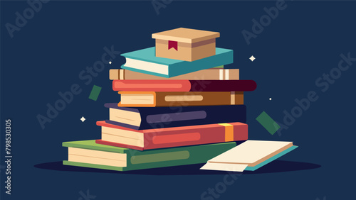 Hidden behind a stack of mildewed books we found a box of letters that transported us back to a longforgotten era.. Vector illustration photo