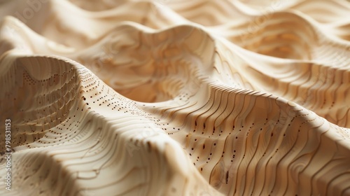 Material made from the patterns of wood grain