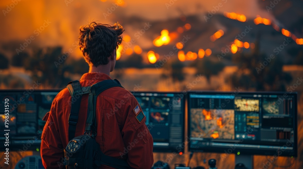 High-Tech Wildfire Early Warning System in Dry Rural Area - Technology, Safety, Environment High-Tech Wildfire Early Warning System in Dry Rural Area - Technology, Safety, Environment