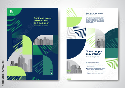 Template vector design for Brochure, AnnualReport, Magazine, Poster, Corporate Presentation, Portfolio, Flyer, infographic, layout modern with color size A4, Front and back, Easy to use.