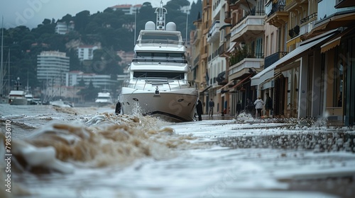 Luxury Yachts Stranded in High Waters on the French Riviera: Impact on High-End Tourism photo