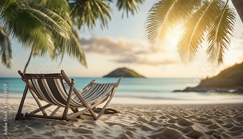 . "Summer Bliss: Relaxing on a Tropical Beach"ocean, tropical, summer, tree, travel, water, island, sky, caribbean,