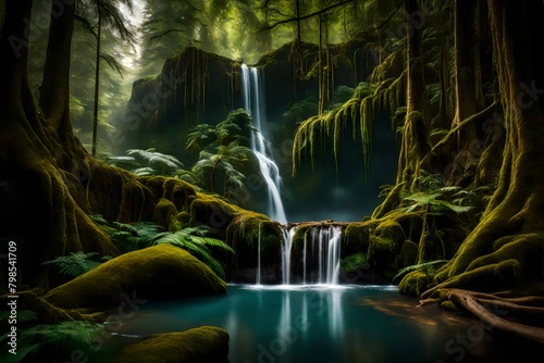 waterfall in the jungle © mudasir