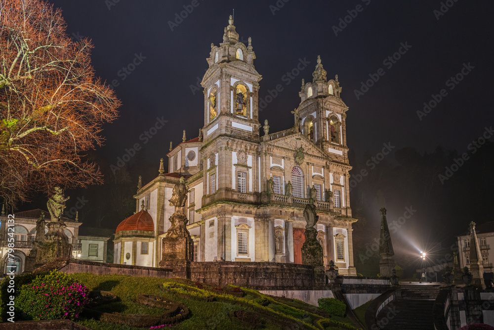 Braga, Portugal. The Sanctuary of Bom Jesus do Monte. It's located on the hill ,overlooking the city of Braga and inscribed as a UNESCO World Heritage Site. Braga, Portugal. The Sanctuary of Bom Jesus do Monte. It's located on the hill ,overlooking the city of Braga and inscribed as a UNESCO World Heritage Site.