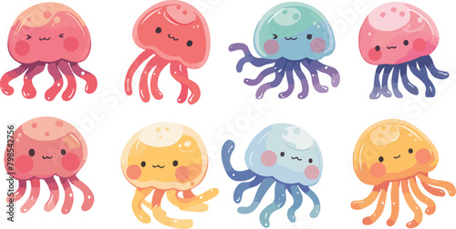 jellyfish clipart vector for graphic resources