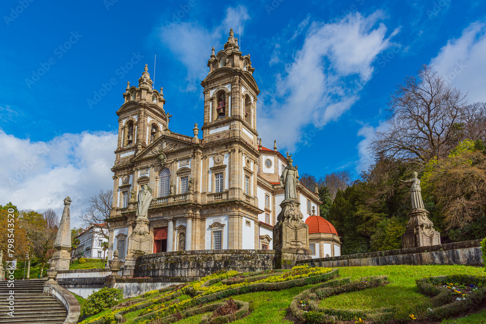 Braga, Portugal. The Sanctuary of Bom Jesus do Monte. It's located on the hill ,overlooking the city of Braga and inscribed as a UNESCO World Heritage Site. Braga, Portugal. The Sanctuary of Bom Jesus do Monte. It's located on the hill ,overlooking the city of Braga and inscribed as a UNESCO World Heritage Site.