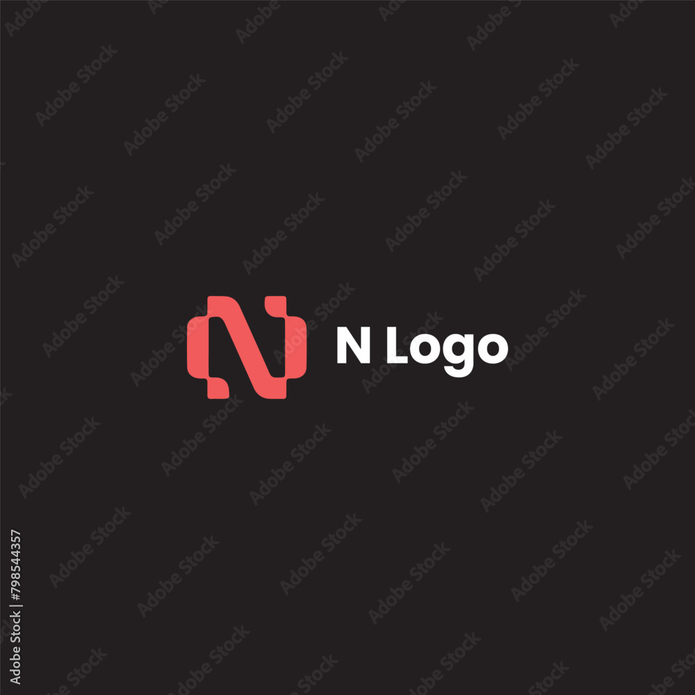 N vector logo design v1