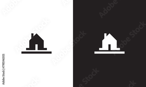 Real estate, Property, Home logo vector. House simple unique logo, black and white logo, premium elegant vector