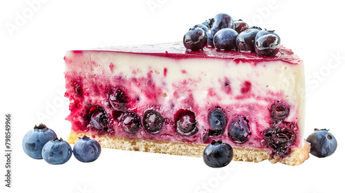 Delicious Strawberry Cheesecake Slice on transperant background - Tempting Dessert for Any Occasion, Indulge in Gourmet Treats Today photo