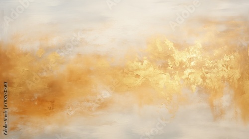 A high-resolution digital illustration featuring an elegant artistic canvas with a gradient of gold and beige tones  textured with brush strokes and subtle dust. AI generated