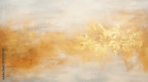 A high-resolution digital illustration featuring an elegant artistic canvas with a gradient of gold and beige tones, textured with brush strokes and subtle dust. AI generated