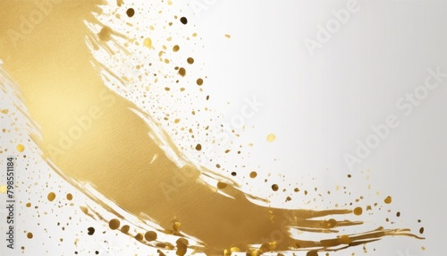 'Hand Shining Illustration Gold invitation stroke Drawn paint ornament brush Wedding decorate. confetti frame. Stain border glistering background frame decoration pattern splatter iso'