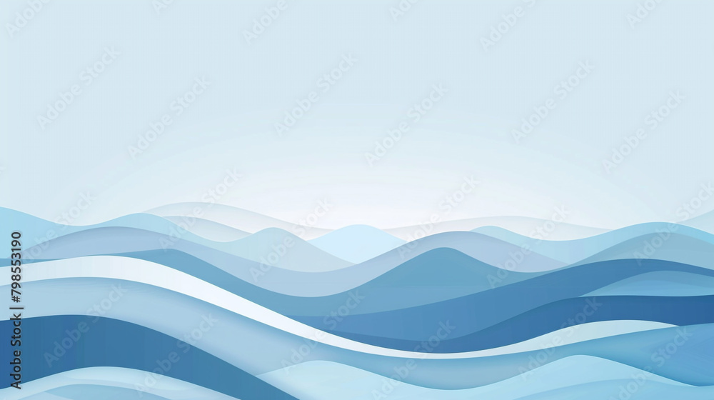 Elegant Vector Style in Sky Blue Minimal Wave Design. Elegant Vector Style in Sky Blue Minimal Wave Design.