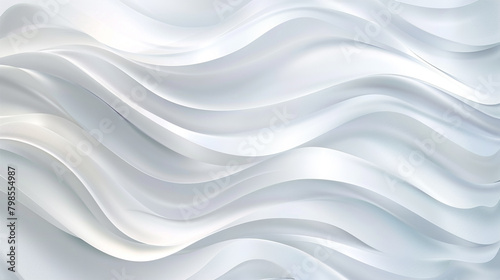Elegant Pearlescent White Minimal Wave Design in High-Resolution Vector.
