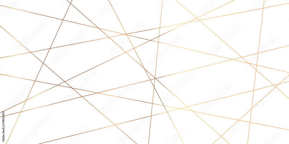 Obraz premium Abstract luxury seamless premium shiny golden random chaotic square and triangle lines on transparent background. Vector, illustration