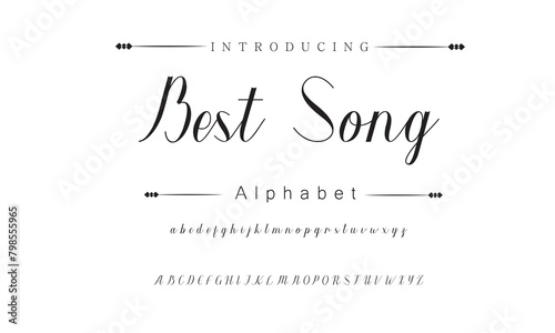 Best Song Signature Font Calligraphy Logotype Script Brush Font Type Font lettering handwritten