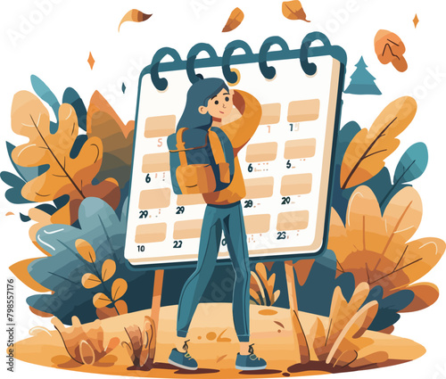 Autumn Adventure Calendar Concept